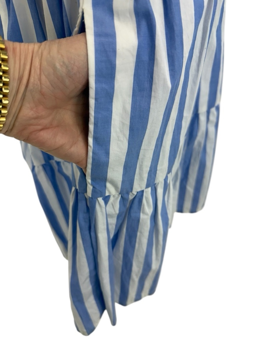 J. Crew Tiered Striped Dress XS Blue/White - Picture 11 of 16